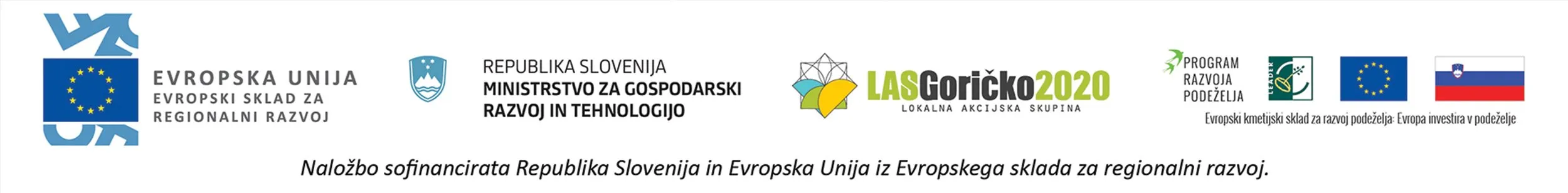 Evropski sklad za regionalni razvoj, Ministrstvo za gospodarski razvoj in tehnologijo, LAS Goričko 2020, Program razvoja podeželja. Naložbo sofinancirata Republika Slovenija in Evropska unija iz Evropskega sklada za regionalni razvoj. Projekt Zeleno Goričko.
